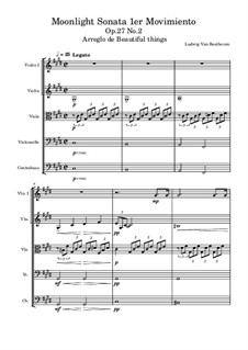 Movement I: para quartetos de cordas by Ludwig van Beethoven