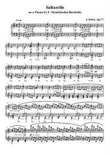 Saltarello on a Theme by F. Mendelssohn-Bartholdy, Op.77: Para Piano by Stephen Heller
