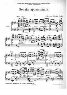 Sonata appassionata, Op.13: Sonata appassionata by Ákos Buttykay