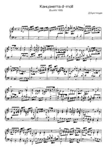 Canzonetta for Organ in D Minor, BuxWV 168: para um único musico (Editado por H. Bulow) by Dietrich Buxtehude
