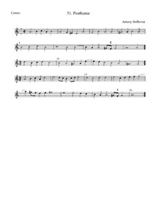 Posthuma: canto by Anthony Holborne