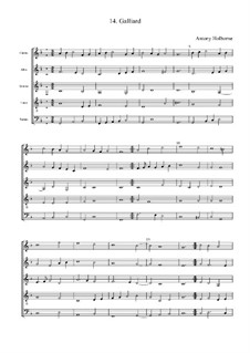 Galliard in F Major: partitura completa by Anthony Holborne