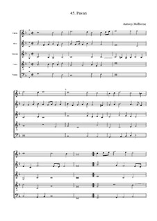 Pavan for Strings (F Major): partitura completa by Anthony Holborne