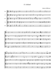 Galliard in A Minor for Strings: partitura completa by Anthony Holborne