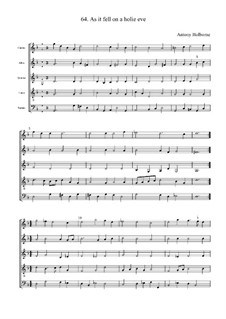 As it Fell on a Holie Eve: partitura completa by Anthony Holborne