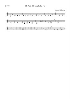 As it Fell on a Holie Eve: quinto by Anthony Holborne