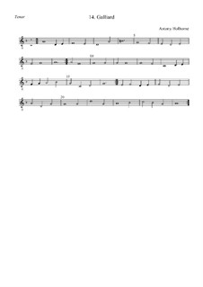Galliard in F Major: tenor by Anthony Holborne