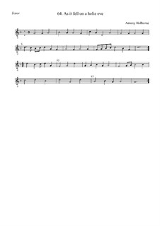 As it Fell on a Holie Eve: tenor by Anthony Holborne