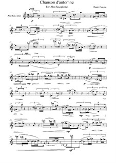 Chanson D’Automne: para Saxofone Alto by Dmitri Capyrin
