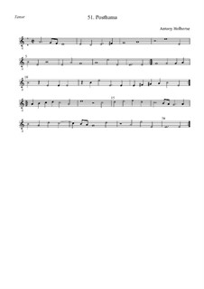 Posthuma: tenor by Anthony Holborne