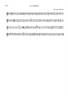 Galliard in B Flat Major: tenor by Anthony Holborne