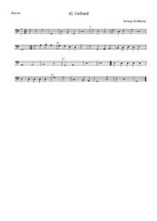 Galliard in G Major: basso by Anthony Holborne