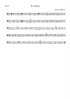 Galliard in G Major for Strings: basso by Anthony Holborne