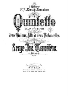 String Quintet No.1 in G Major, Op.14: Partes by Sergei Taneyev