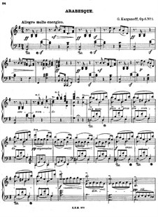 Arabesques for Piano, Op.6: arabesco No 1 by Genari Karganoff