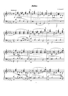 Adieu, Op.20: No.1 Adieu by Genari Karganoff