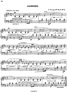 Arabesques for Piano, Op.6: Arabesque No.2 by Genari Karganoff