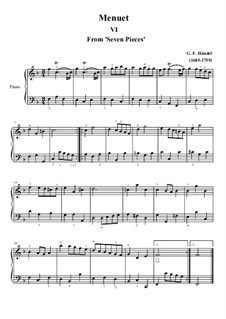 Seven Pieces: No.6-7, HWV 603-604 by Georg Friedrich Händel