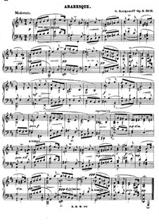 Arabesques for Piano, Op.6: Arabesque No.11 by Genari Karganoff