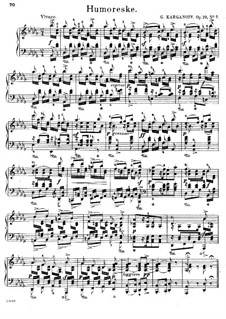 Seven Miniatures, Op.10: No.7 Humoresque by Genari Karganoff
