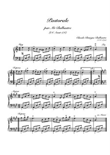 Pastorale for Piano: Pastorale for Piano by Claude-Bénigne Balbastre