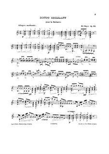 Rondo Brilliant, Op.40: Para Guitarra by Eduard Bayer