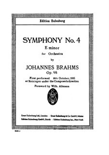 Complete set: Partitura completa by Johannes Brahms