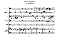 Missa Brevis, BuxWV 114: Partitura completa by Dietrich Buxtehude
