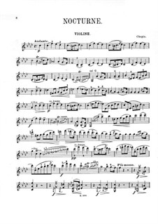 Nocturnes, Op.55: No.1, for violin and piano – solo part by Frédéric Chopin