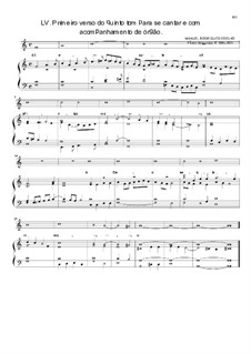 Primeiro verso do quinto tom para cantar e órgão: Primeiro verso do quinto tom para cantar e órgão by Manuel Rodrigues Coelho