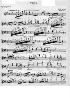 The Flower's Tale for Violin and Piano, Op.30: No.5 Zephyr (Der Zephir) – solo part by Jenö Hubay