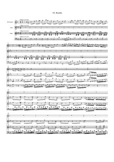 Concerto for Clarinet and Orchestra in E Flat Major, Op.36: Movement III, for clarinet, oboe and piano by Franz Krommer