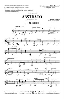 Abstrato, para violino (viola) solo. 2003: Abstrato, para violino (viola) solo. 2003 by Zoltan Paulinyi