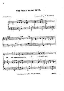 One Word from Thee: One Word from Thee by Franz Bendel