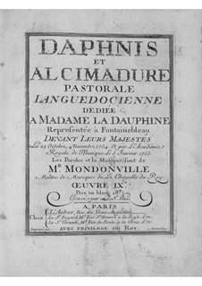 Daphnis et Alcimadure: prólogo by Jean-Joseph Cassanéa de Mondonville