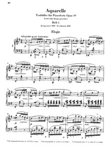 Aquarelles, Op.19: No.1-5 by Niels Wilhelm Gade