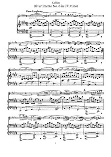 Six Divertissements for Flute and Piano ad libitum, Op.68: Divertissement No.6 – score, part by Friedrich Kuhlau
