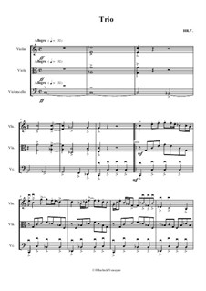Trio for Strings, Op.3: Trio for Strings by Hrachya Yessayan