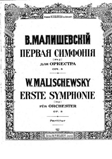 Symphony No.1 in G Minor, Op.8: Symphony No.1 in G Minor by Witold Maliszewski