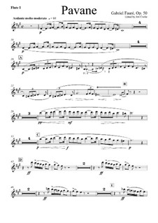 Pavane, Op.50: Partes by Gabriel Fauré