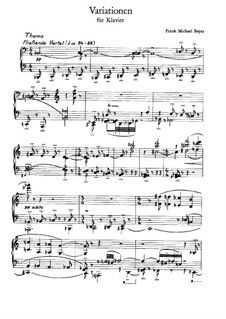 Theme and Variations for Piano: tema e variação para piano by Ferdinand Beyer