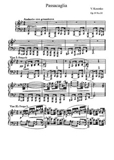 Eleven Etudes in the Form of Old Dances, Op.19: No.10 Passacaglia by Viktor Stepanovych Kosenko