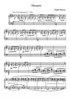 Masques, L.105: Para Piano by Claude Debussy