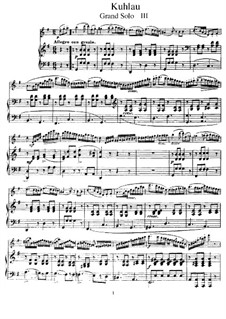 Three Grand Solos for Flute and Piano ad libitum, Op.57: Solo No.3 – score, part by Friedrich Kuhlau