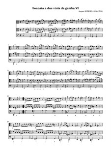 Sonata for Two Violas da gamba and Basso Continuo No.6 in C Major: Sonata for Two Violas da gamba and Basso Continuo No.6 in C Major by August Kühnel