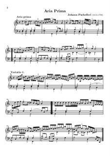 Hexachordum Apollinis (Six Strings of Apollo): Aria prima by Johann Pachelbel