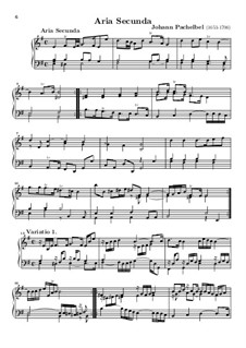 Hexachordum Apollinis (Six Strings of Apollo): Aria secunda by Johann Pachelbel
