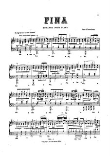 Fina. Romance for Piano: Fina. Romance for Piano by Otto Floersheim