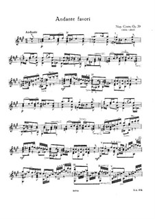 Andante and Menuet , Op.39: movimento I by Napoléon Coste