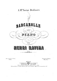 Barcarolle, Op.24: Barcarolle by Jean-Henri Ravina